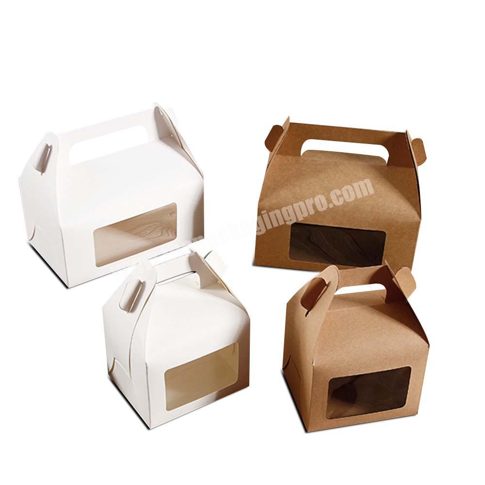 Design your own white cardboard clear 12 inch plain tall cake box with window