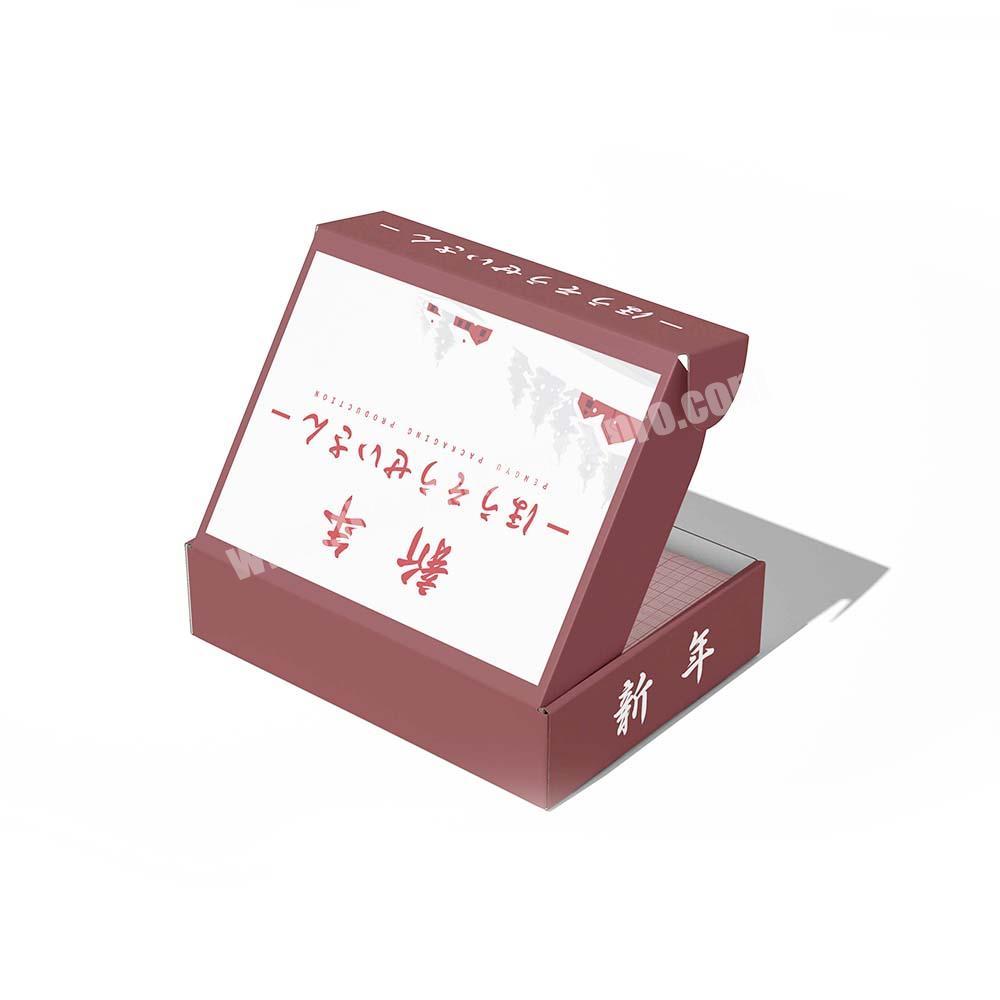 Dry rose red wholesale custom corrugated carton good price suit shipping box modern novel design shipping box