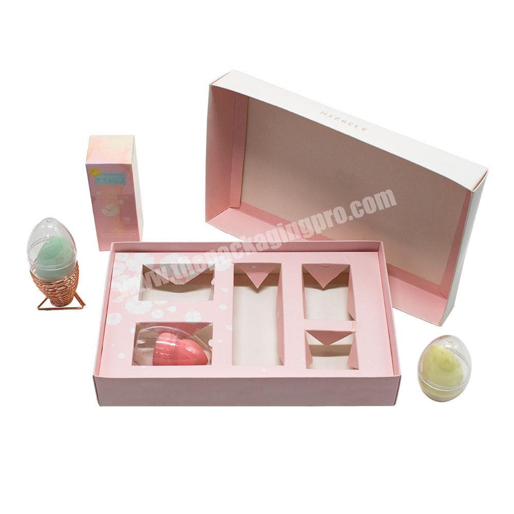 Eco Friendly Packaging Manufacturer cheap card paper lid and base Shape cosmetic  Paper gift box with card paper insert