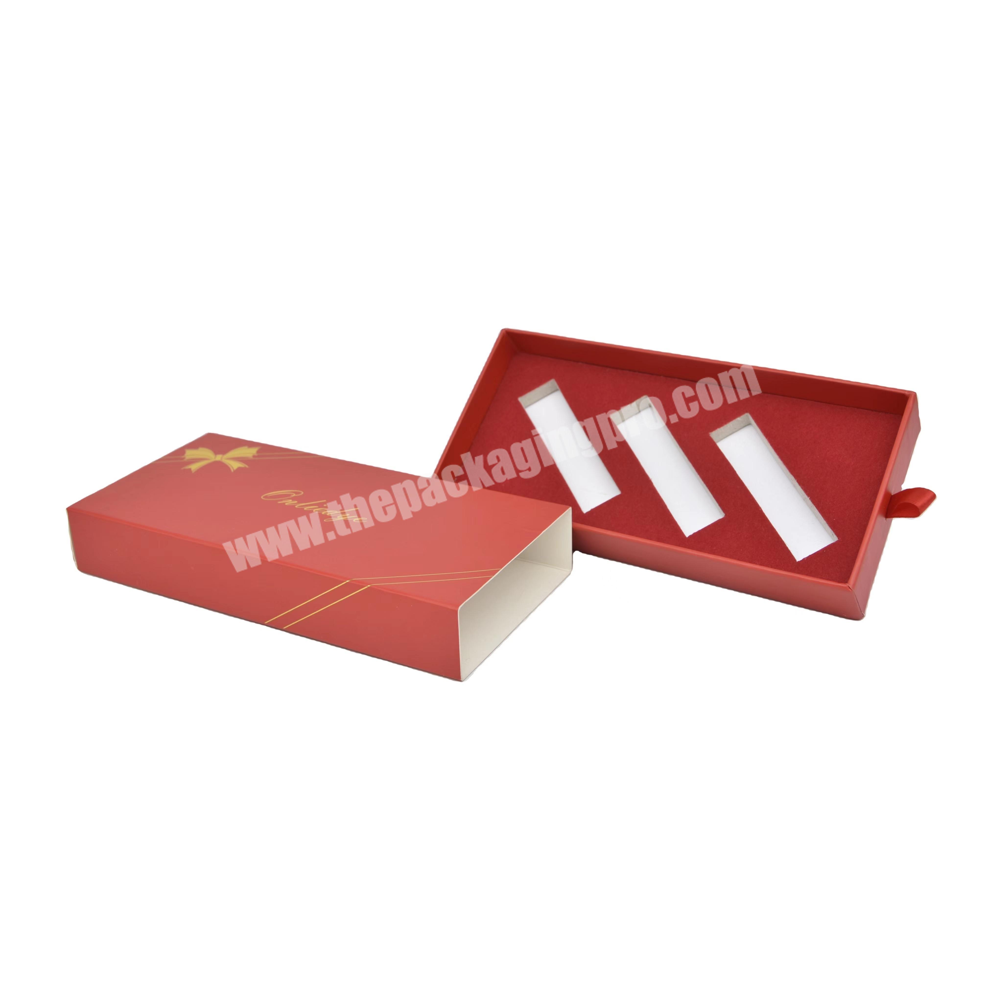 Embossing Logo Printed Rigid Luxury Drawer Boxes Cardboard Packaging Custom Paper Gift Box
