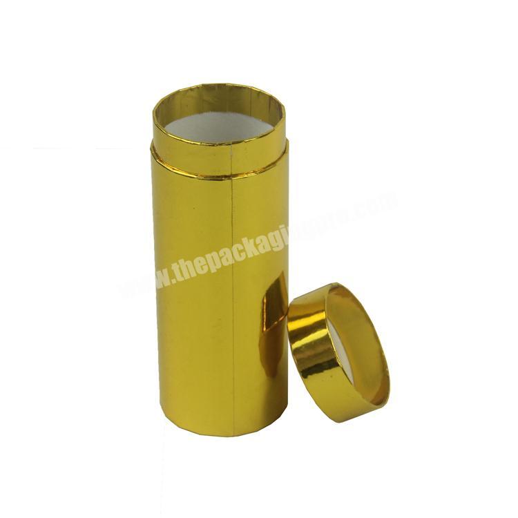 Gold cylinder and paper canister or color pencil holder