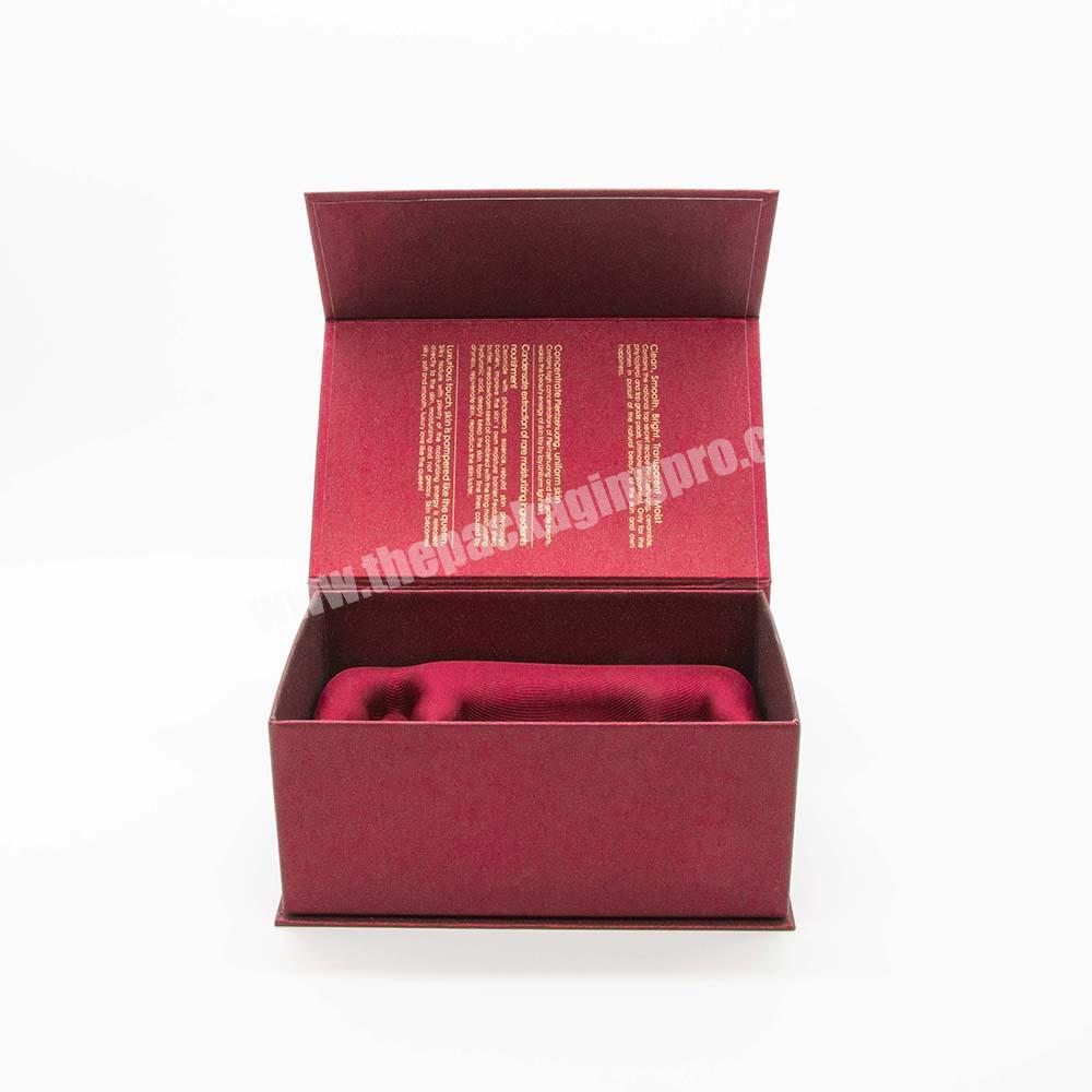 High Quality Custom Logo Magnetic Boxes Book Shaped Cosmetic Magnet Gift Box With Eva Foam Insert
