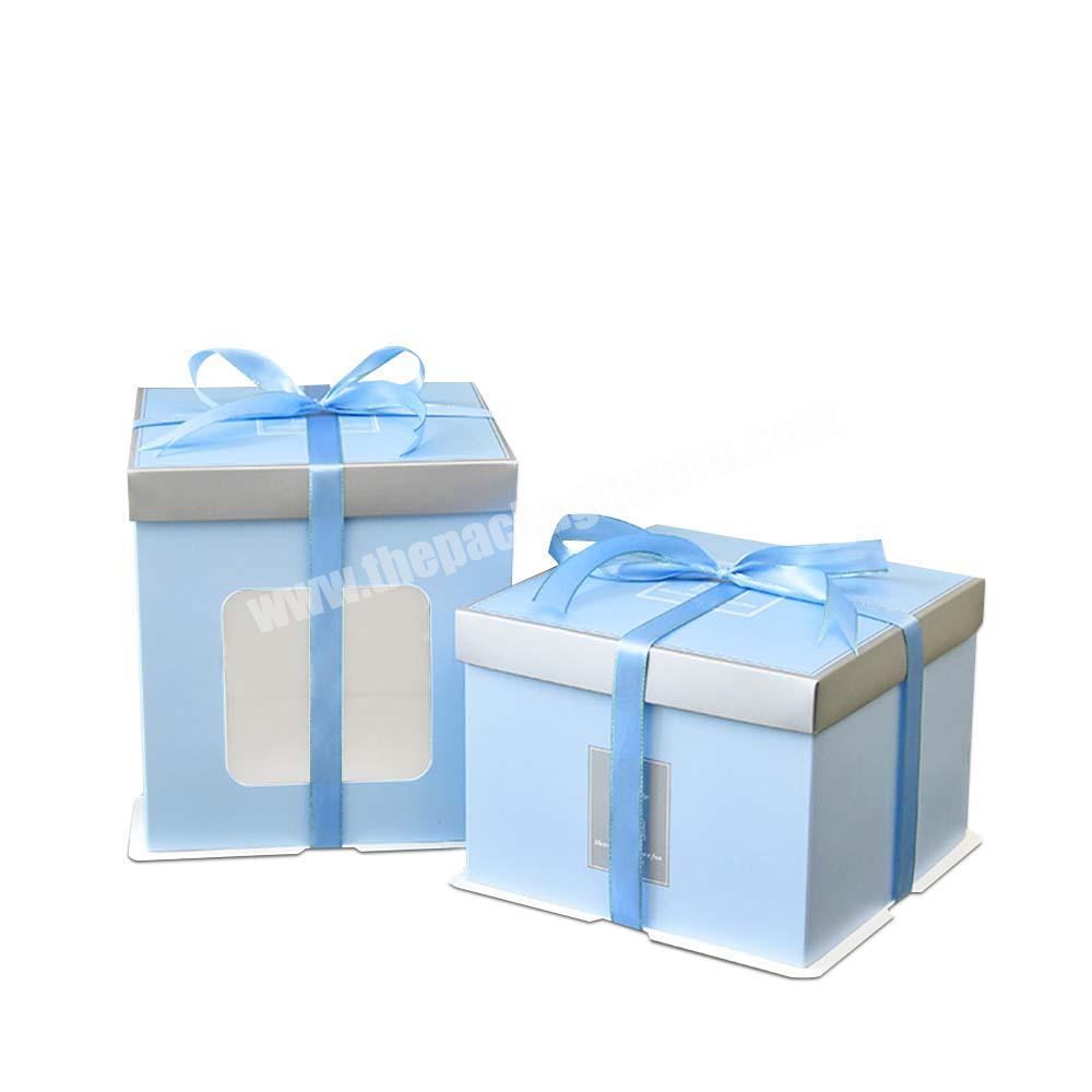 High Quality Custom Square White Packaging Cake Box With Separate Lid