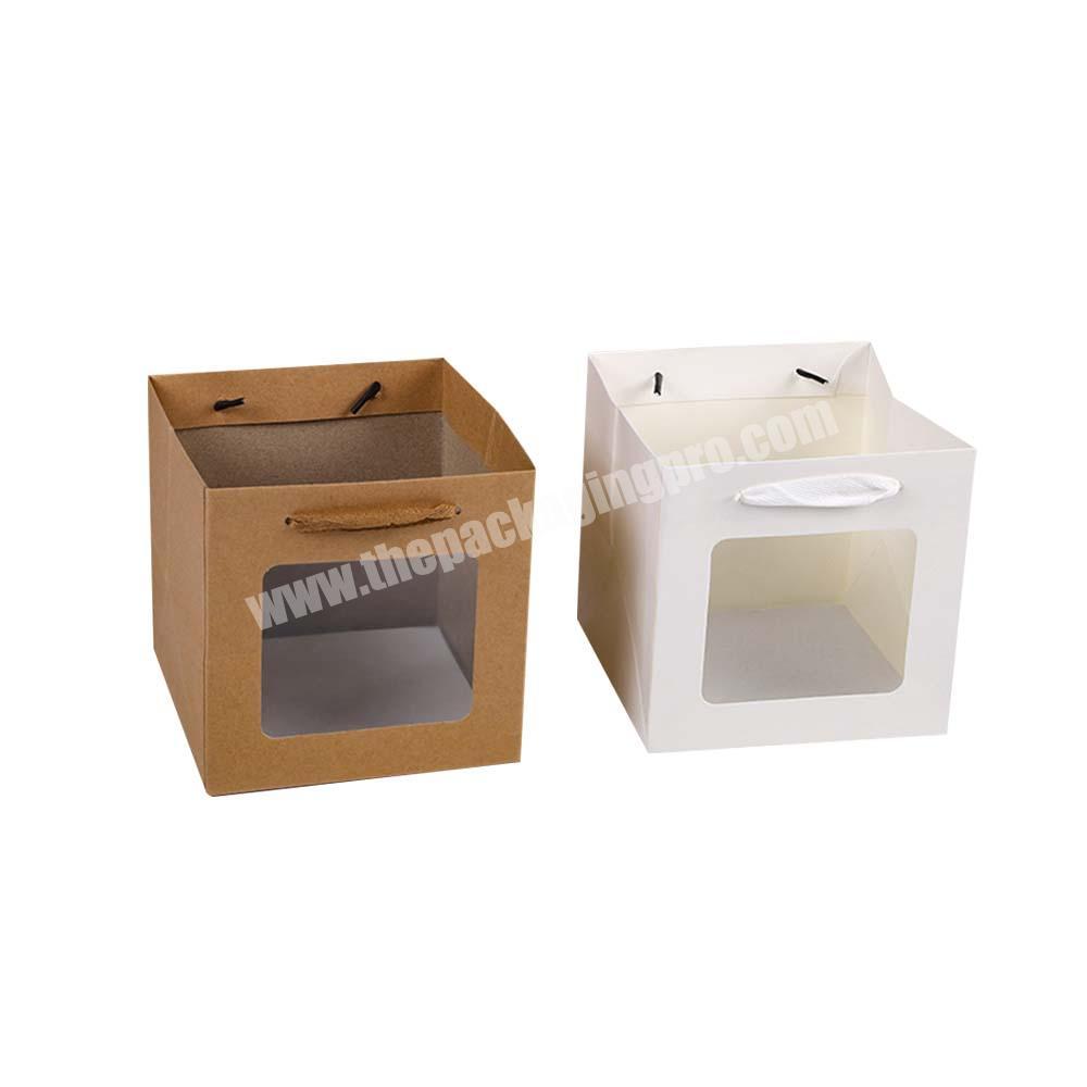 High Quality Wholesale With Plastic Clear Recycle PVC Window Kraft Paper Packaging Box