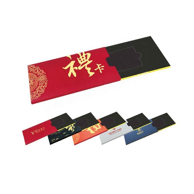 Hot Cheap Slide Vip Coupon Card Packaging Box Membership Club Credit Card Giftcard Box