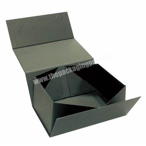KINSUN Cheap Luxury Black Book Shaped Rigid Cardboard Foldable Gift Box Custom Print Paper Clamshell Magnetic Gift Box