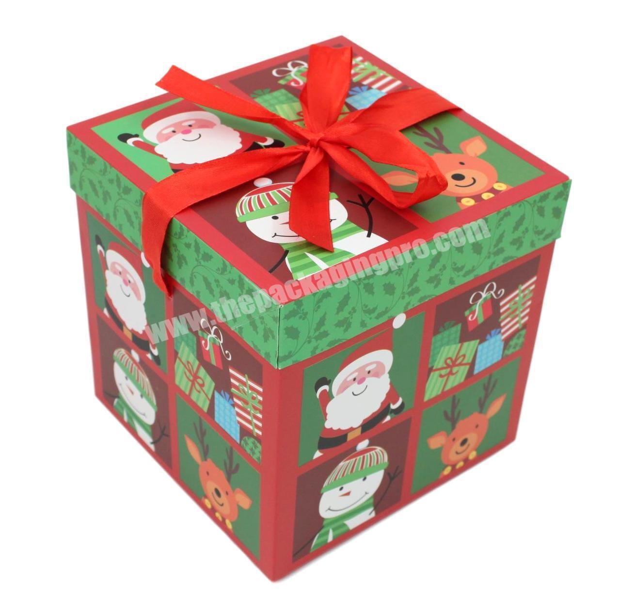 KINSUN Free sample  Luxury red heart shape custom design gift boxes Black gold double drawer Christmas chocolate packing