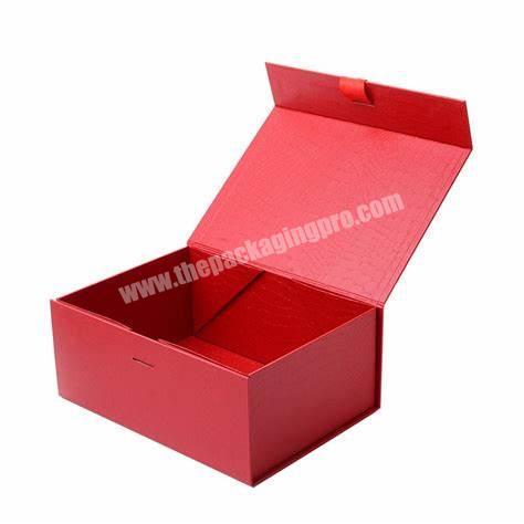 KINSUN cheap Custom corporate gift packaging magnetic folding brown kraft gift box with ribbon
