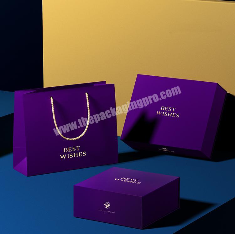 KinSun Empty folding packaging box high-end gift box customized printing logo clothing box