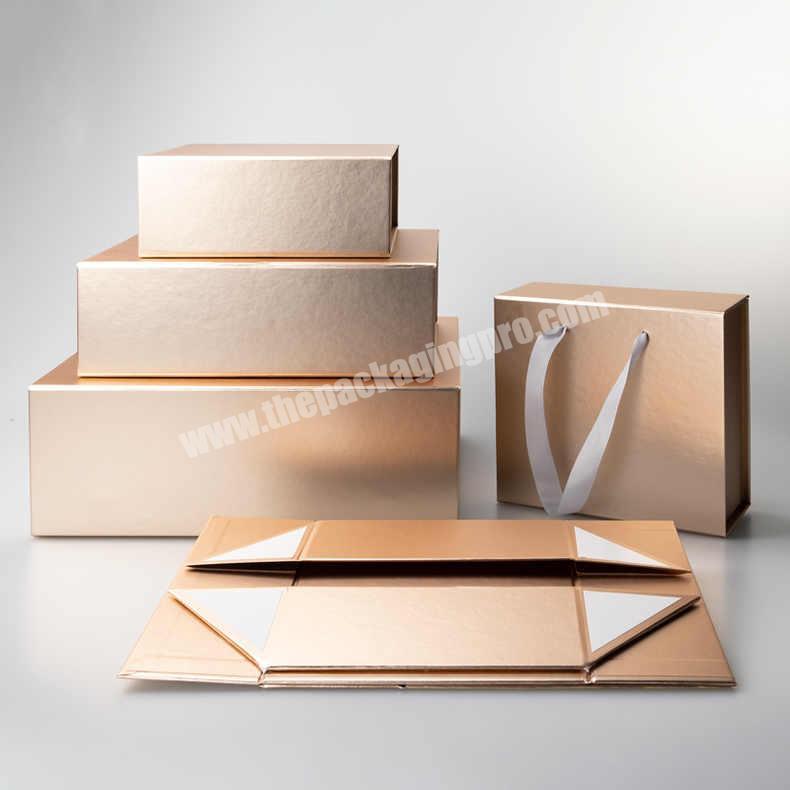 KinSun Wholesale simple folding gift box clothes bag general large-size gift box customized logo square paper box