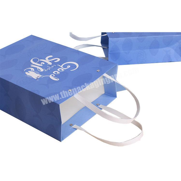 Luxury Custom Branded Shopping Logo Gift Clothes With Rope Paper Handles Bag