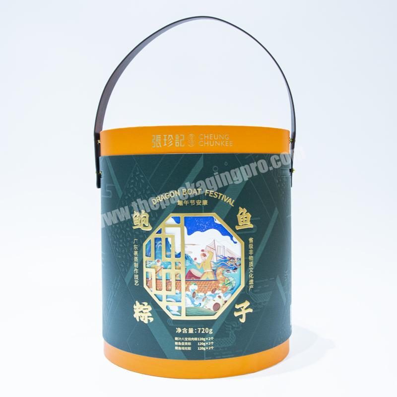 Luxury Custom Round Gift Packaging Cylinder 2 Piece Cardboard Hat Food Box With Logo