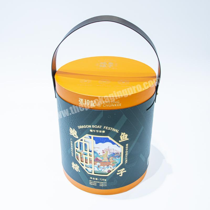 Luxury Custom Round Gift Packaging Cylinder 2 Piece Cardboard Hat Food Box With Logo