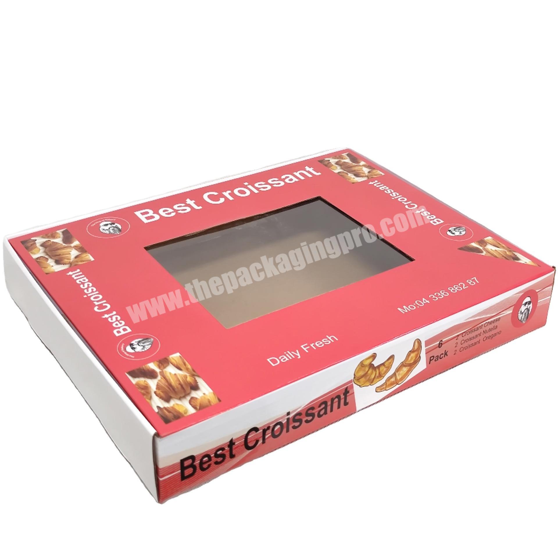 Luxury Food Pizza Cookie bakery Boxes  Cardboard Packaging Box With Clear Window