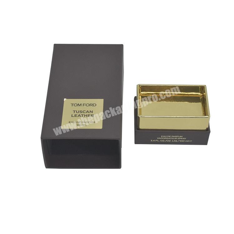 Luxury Gold Foil Stamping Lid and Bottom Box Shinny Logo Custom Cosmetics Packaging Boxes