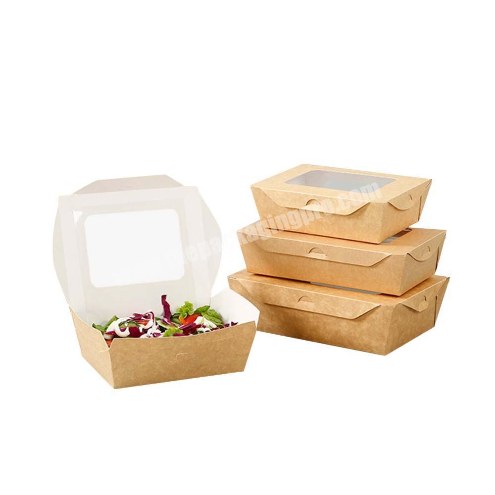 Manufacture Design Take Out Container With PVC Window Elegant Cardboard Food Packaging Box