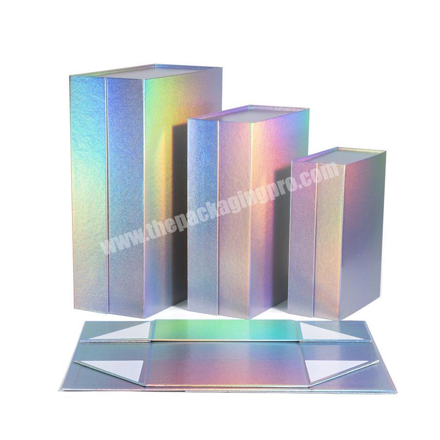 Osmo Custom Luxury Magnetic Foldable Cardboard Holographic Clothing Packaging Paper Gift Box With Logo