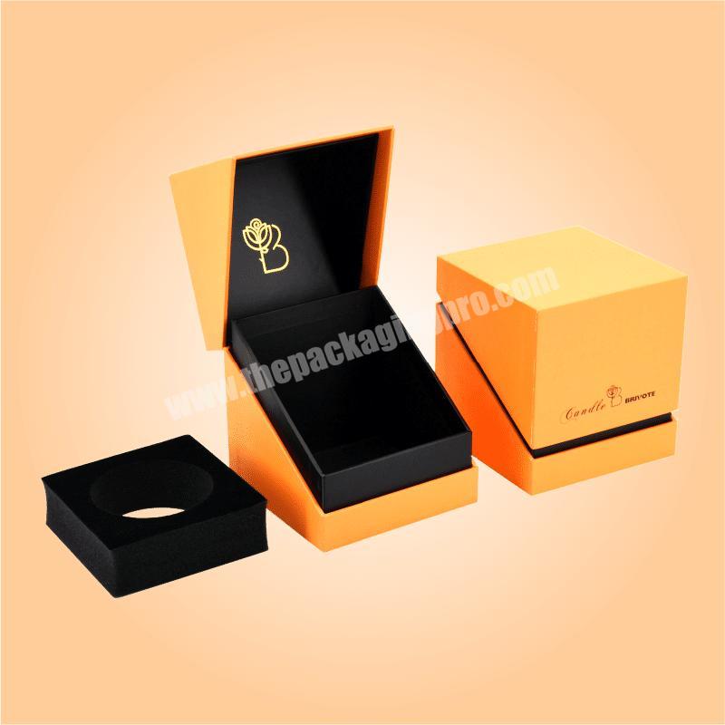 Osmo Custom Printed Luxury Black Candle Jar Set Gift Shipping Packing Box Packaging Boxes