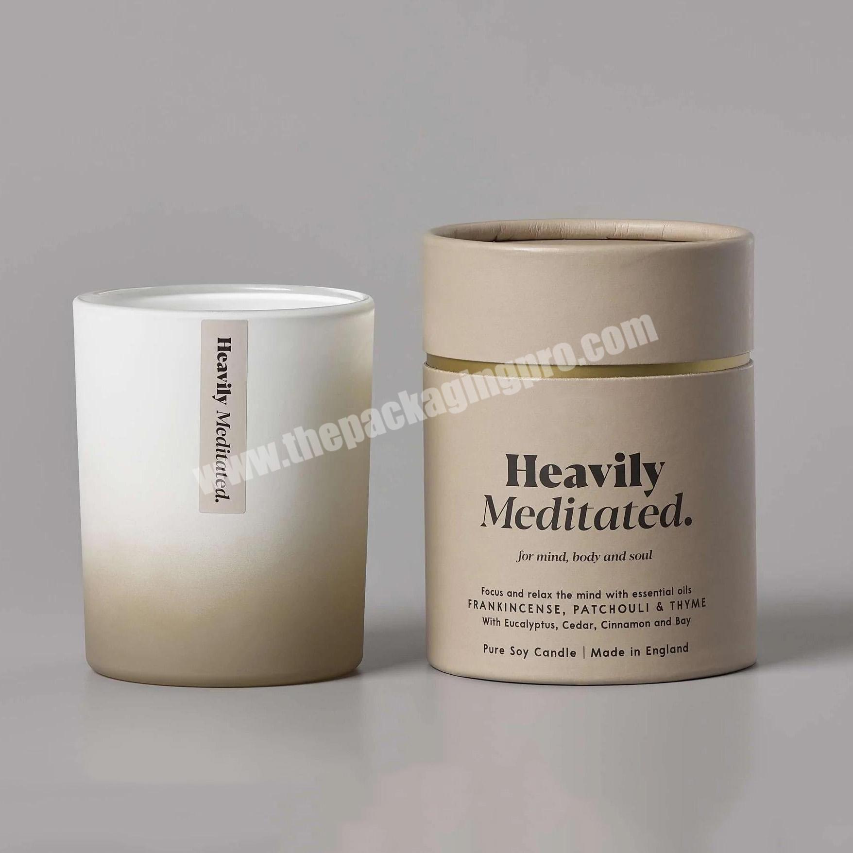 Osmo Factory Custom Logo Printed Candle Cylinder Paper Tube Packaging Scented Candle Rigid Boxes
