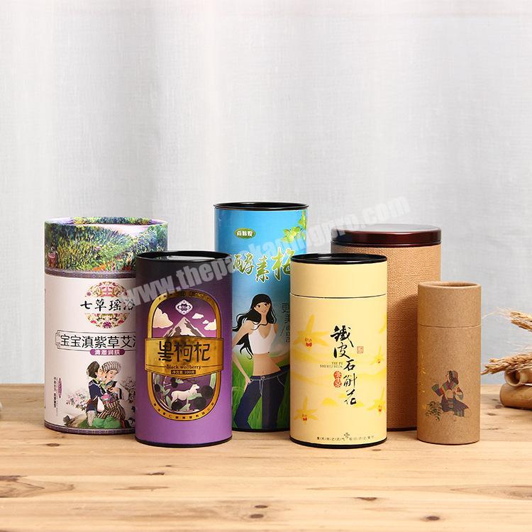 Osmo Wholesale Food Grade Paper Tube Cylinder Cardboard Box Can Oat Breakfast Food Paper Tube With Window