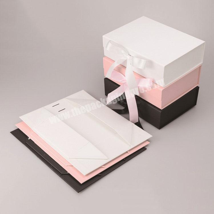 Osmo luxury custom logo private label paper packaging box foldable magnetic gift boxes with ribbon bow