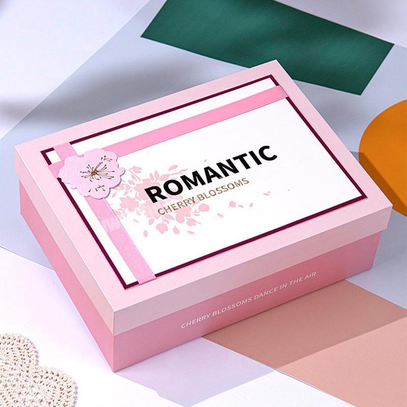 Pink Wholesale Custom Packaging Elegant Small Cosmetic Box Paper Gift Box Nail Polish Lid and Base Box