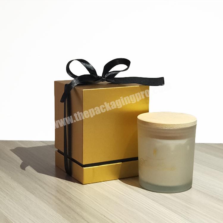 Eco Friendly Premium Gold Elegant Candle Gift Box Bulk