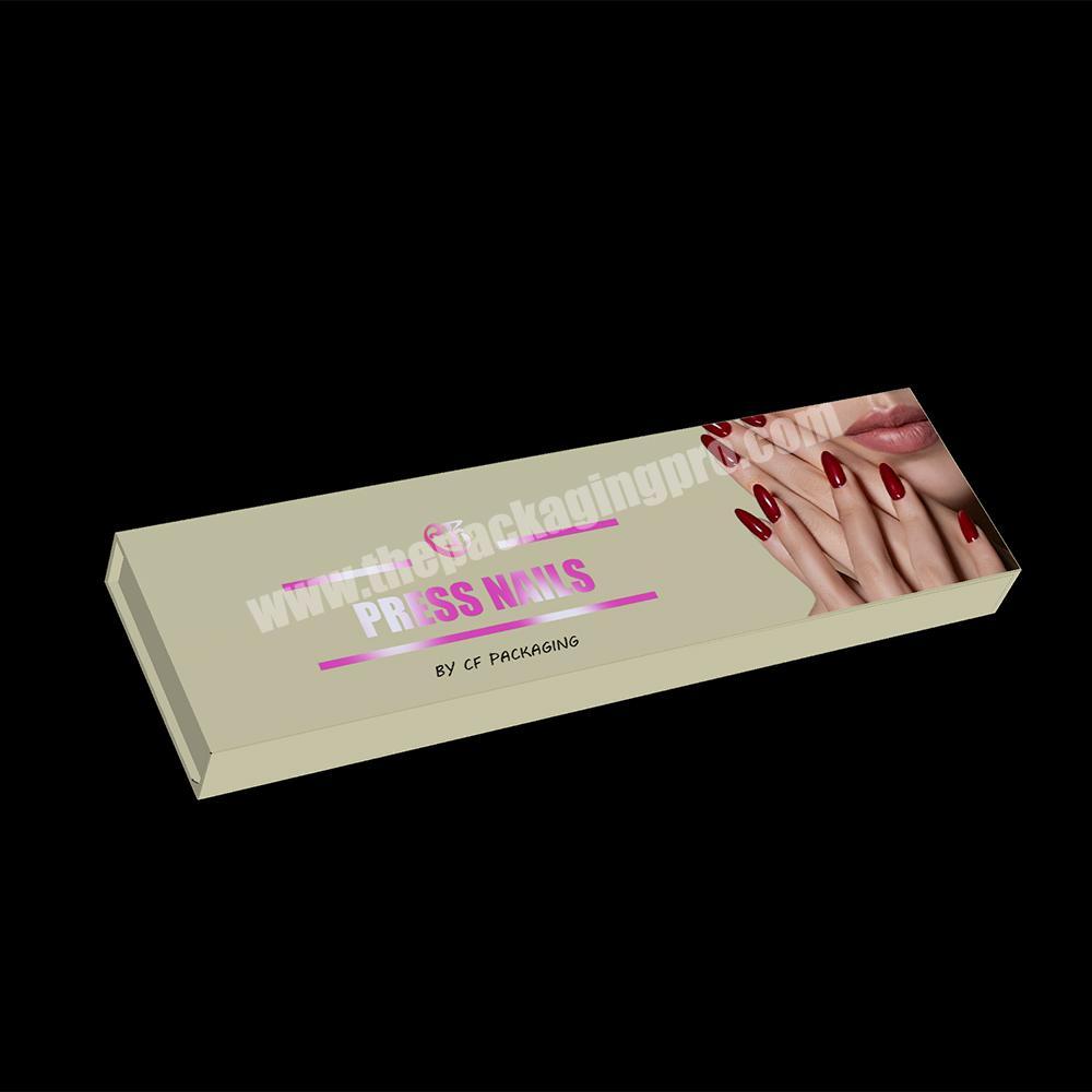 Private Label Magnetic Package Luxury Empty Packing Custom Logo Press On Nail Packaging Box