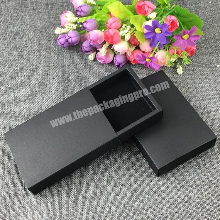 Real factory price custom black kraft slide ballpoint pen packaging paper box