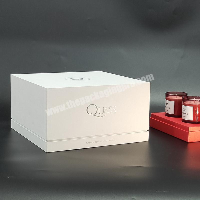 Custom Designed Square Large Luxury Candle Jar Packaging Box