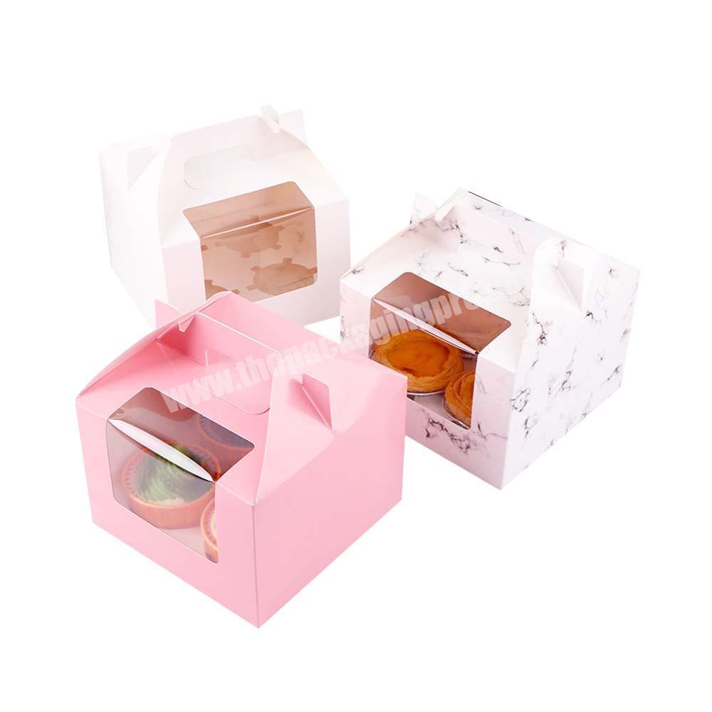 White cake wholesale pastry box with clear lid i love you dessert boxes transparent