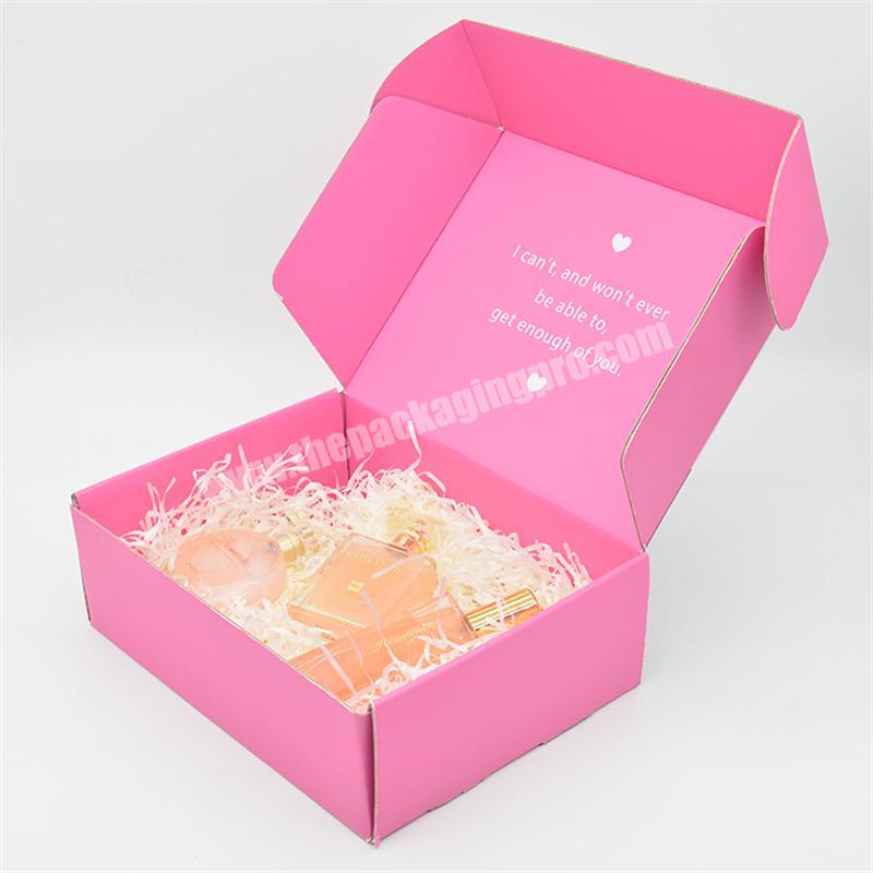 Custom Logo Sturdy Recyclable Flat Corrugated Mailer Shipping Box For Beauty Products Cosmetic Packaging