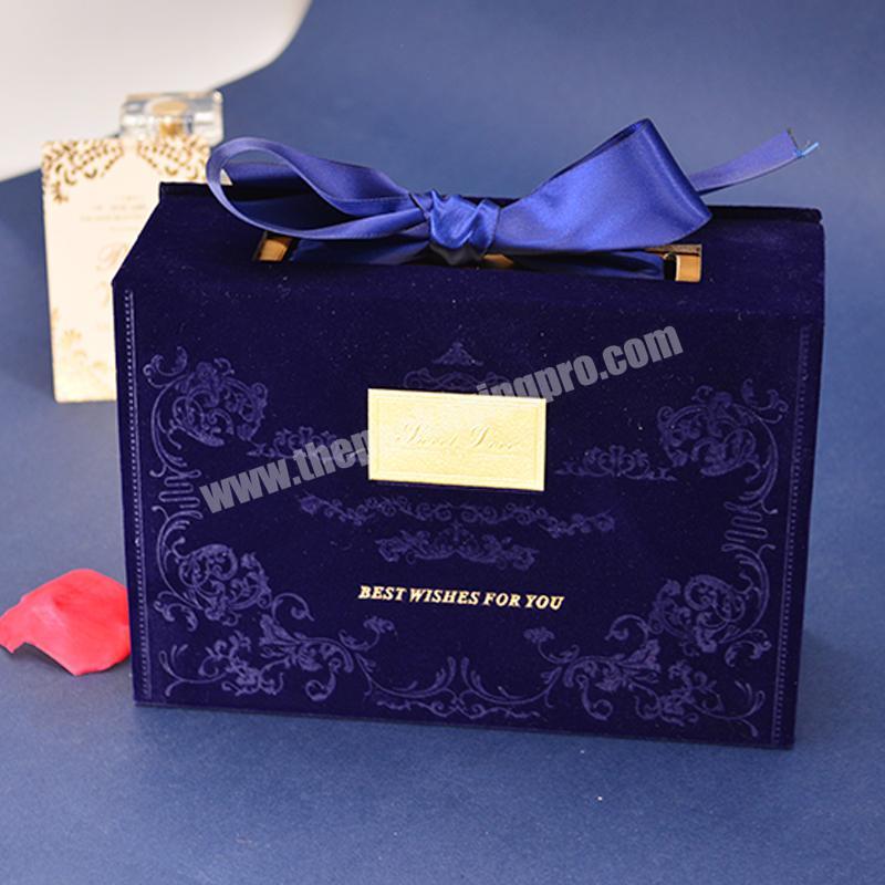 Wholesale Custom Logo Cardboard Paper Cosmetic Luxury Box Makeup Perfume Packaging Gift Magnetic Box With Ribbon
