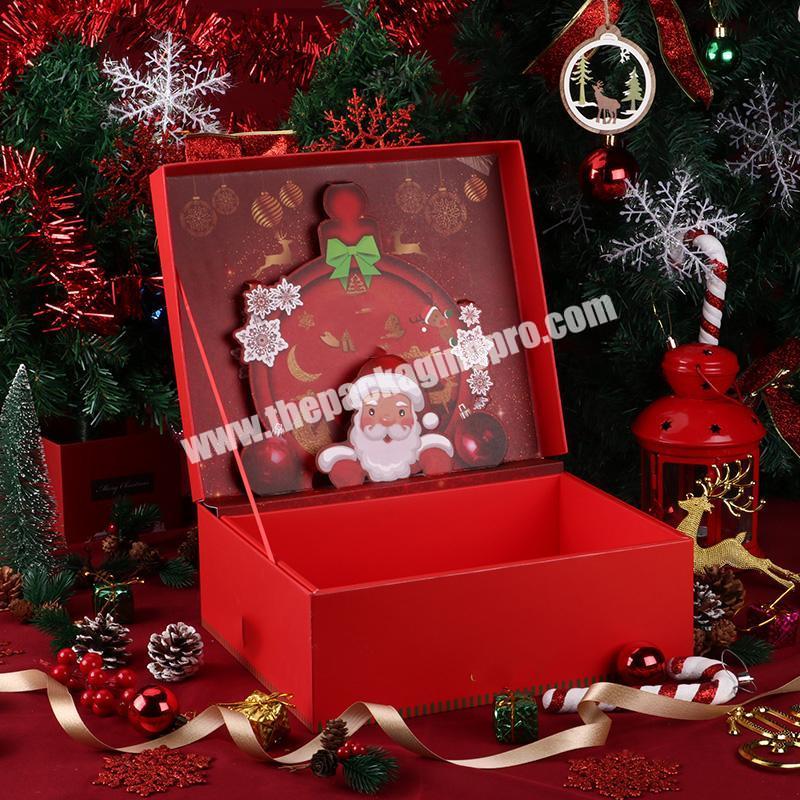 Wholesale Custom Logo Christmas Red Shoe Packing Boxes Paper Clothes Gift Set Box
