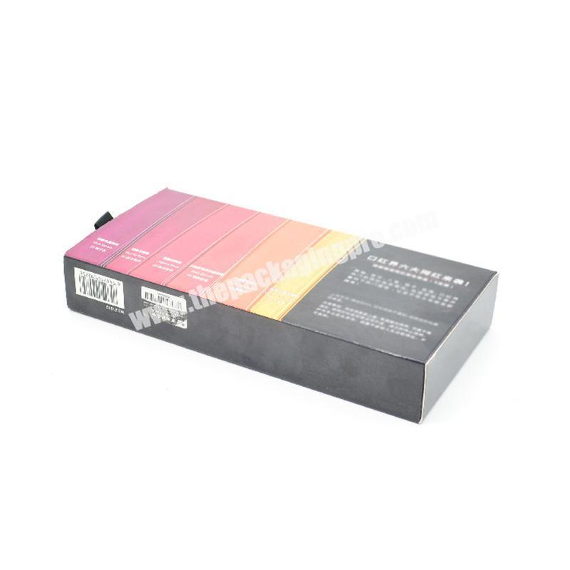 Luxury Custom Logo Perfume Sample Cosmetic Packaging Cardboard Slide Drawer Box with Foam Insert