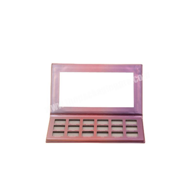 custom empty eyeshadow palette box with mirror and magnetic closure