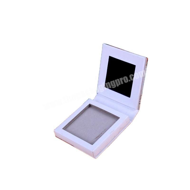 customized eyeshadow packaging folder with mirror
