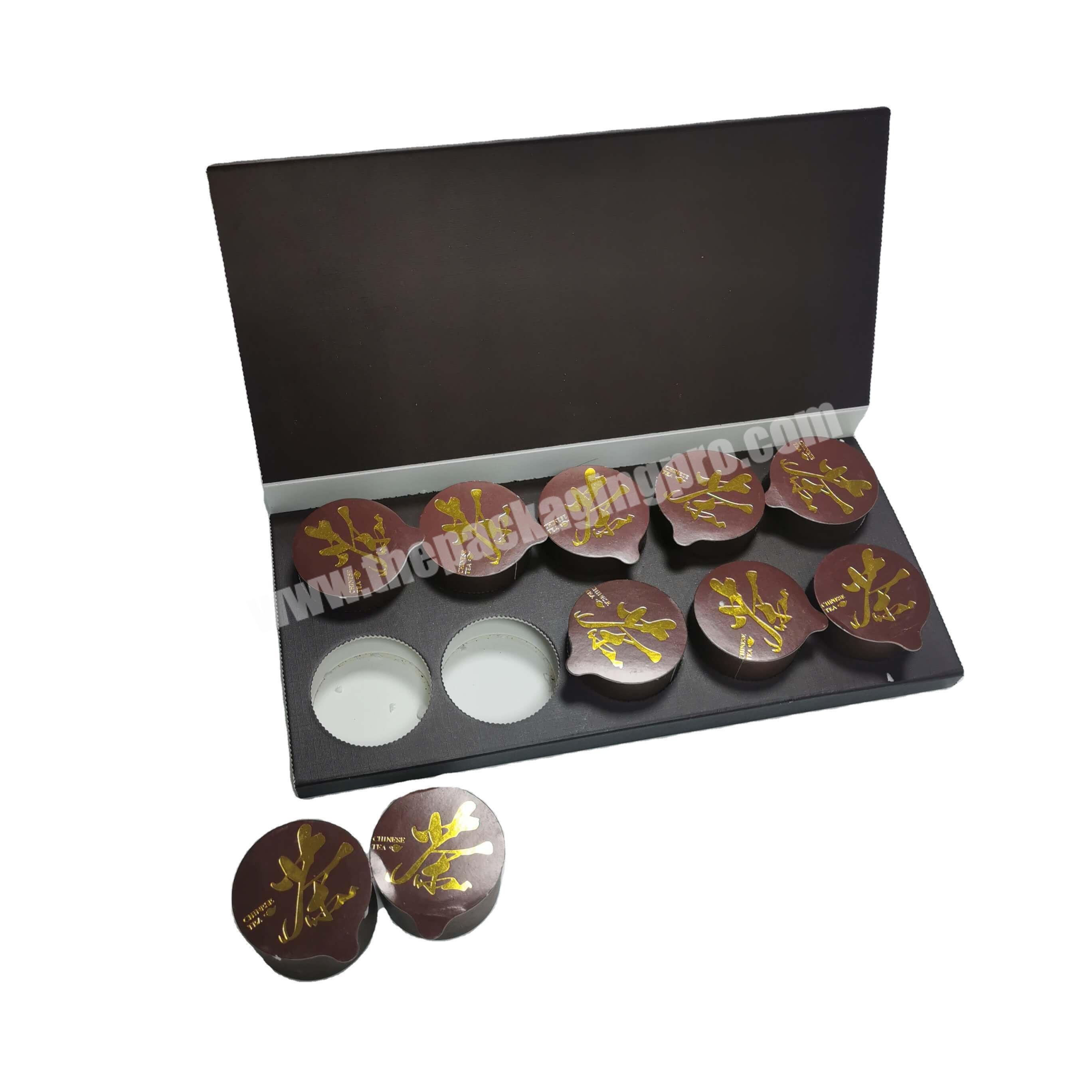 luxury tea & coffee capsule fold gift box packaging
