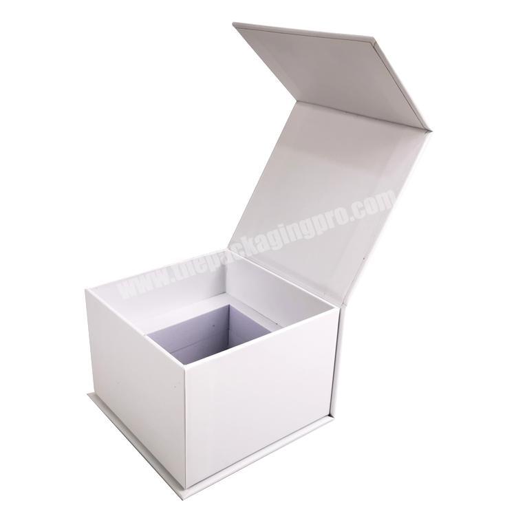 2022 new design white paper box Luxury Jewelry book shape box custom high quality white magnetic gift box