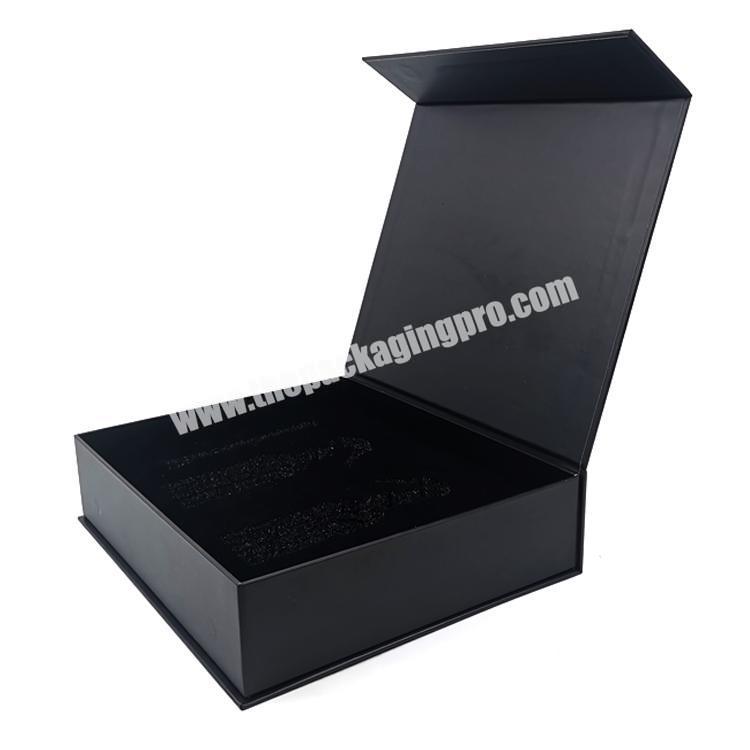 Custom Printed black Hardbox Magnetbox Magnet Box Packaging Luxury Foldable  Magnetic Gift Box With Lid