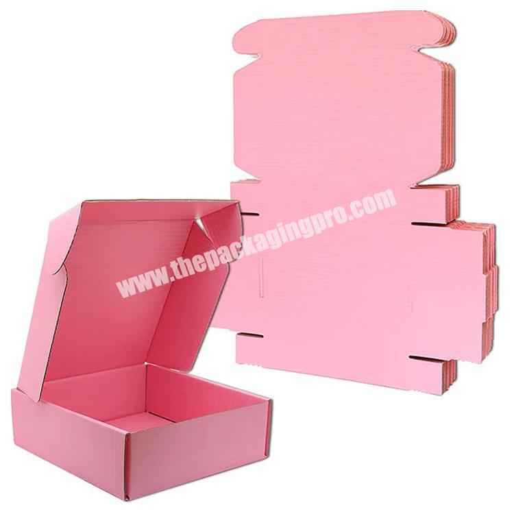 Custom logo Small Business Pink Shipping Boxes Bridesmaid Proposal Pink Mailer box