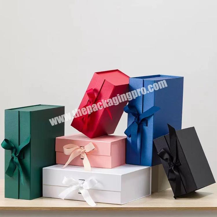 Custom printed cardboard rigid hardbox magnet box packaging luxury folding gift boxes with magnetic lid
