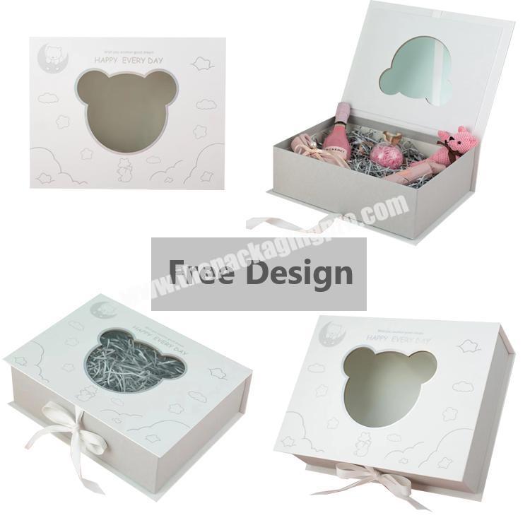 Customizable Strong Paper Box Valentine Flower Perfume Toys Gift Box with Window