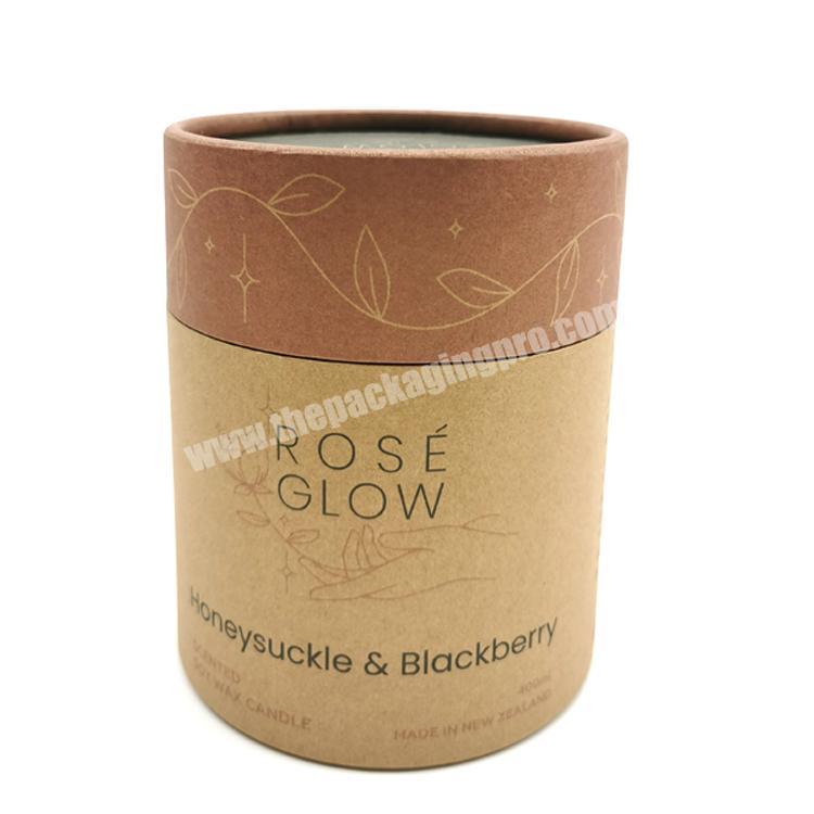 Eco-friendly  food grade biodegradable hot stamping  round box  recycled custom kraft paper tube