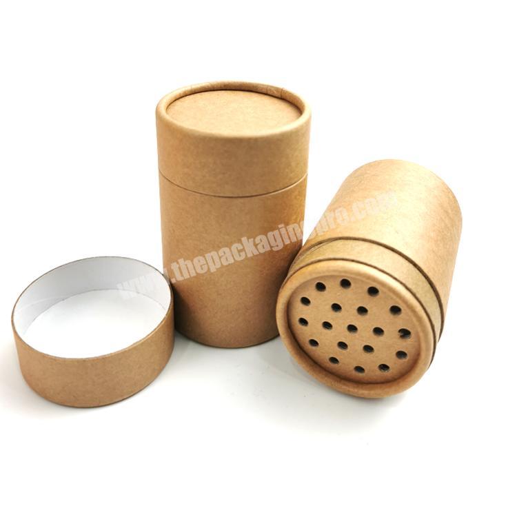 Food grade custom Eco friendly round  paper cardboard tube packaging paper cylinder box for coffee and tea packaging