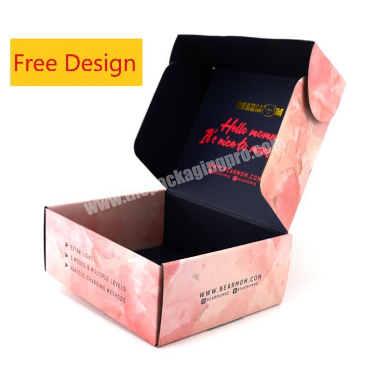 Free Design Large Cardboard Paper Mailer Cosmetic Skincare Box Custom Logo Printed Corrugated Shipping Packaging Box