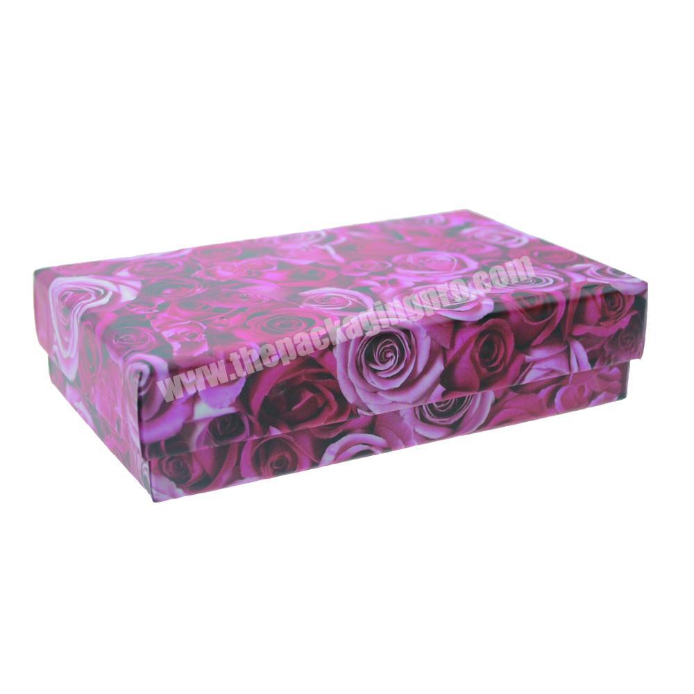 High quality full color luxury fashion attractive design paper boxes custom logo jewelry lid and base box packaging