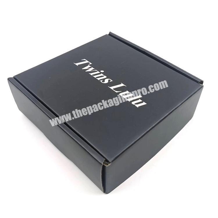 Hot Selling Black Kraft Packaging Corrugated Paper Cardboard Postal Mailer Subscription Shipping Box for Clothes Shoes Cosmetic