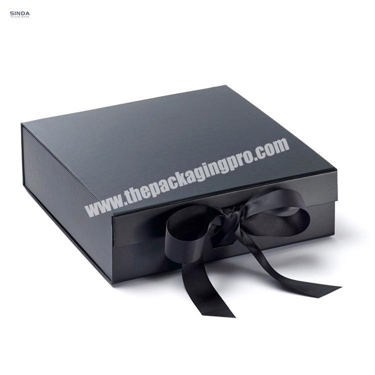 Hot sales Custom full color Folding Gift cardboard magnetic box Packaging with ribbon