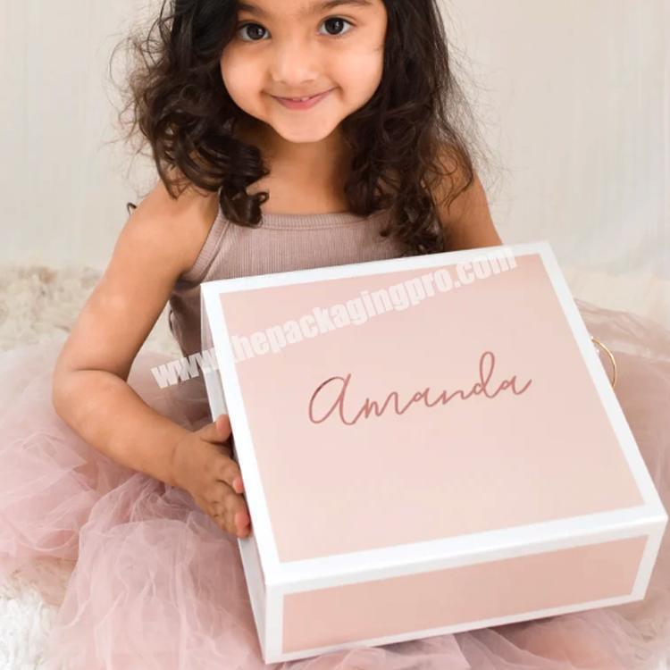 Luxury Custom Gift Box Empty Bridesmaid Proposal Flower Girl Maid of Honor Box Magnetic Gift Box with Ribbon